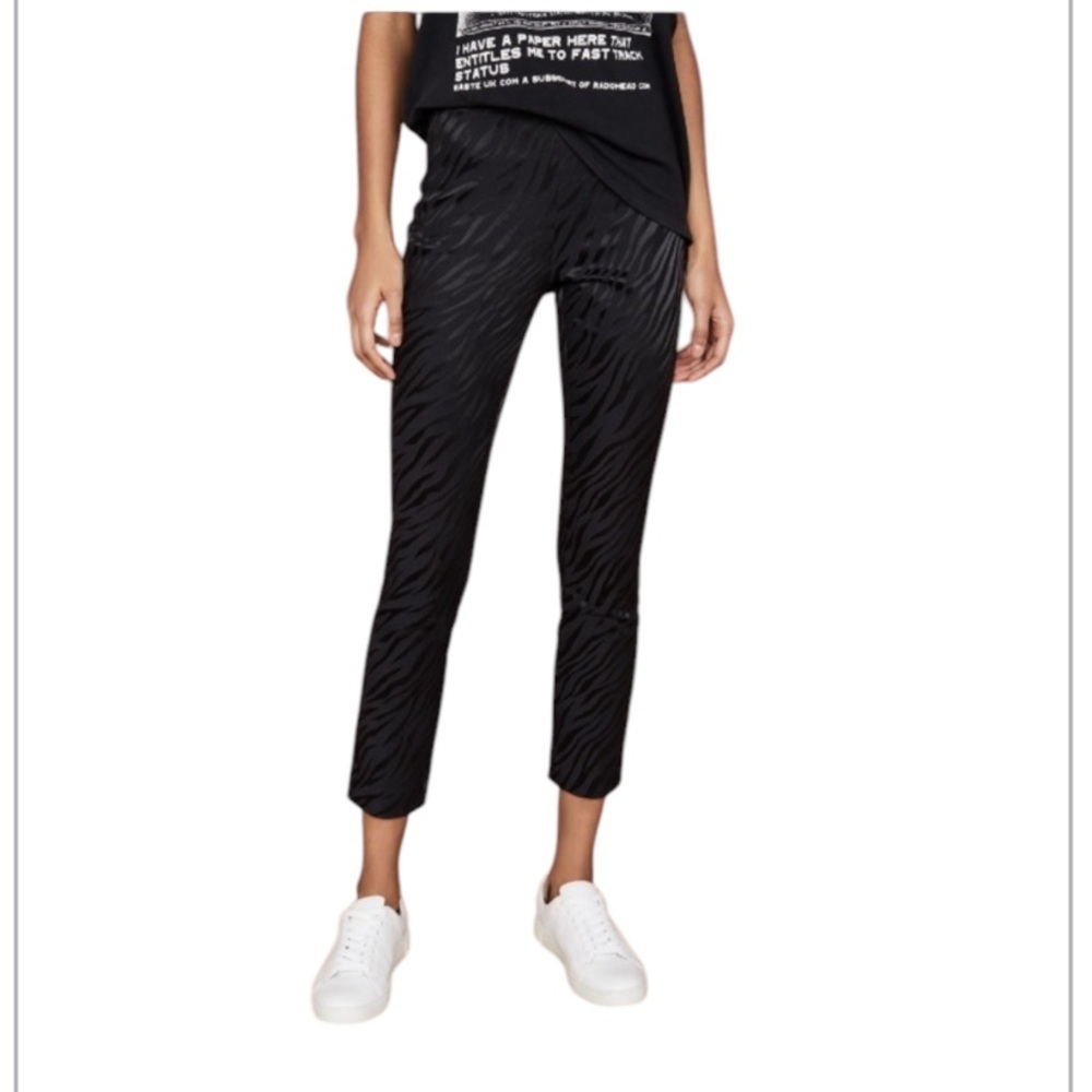 Rag & Bone Simone Zebra Stripe Crop Pants Navy Si… - image 1